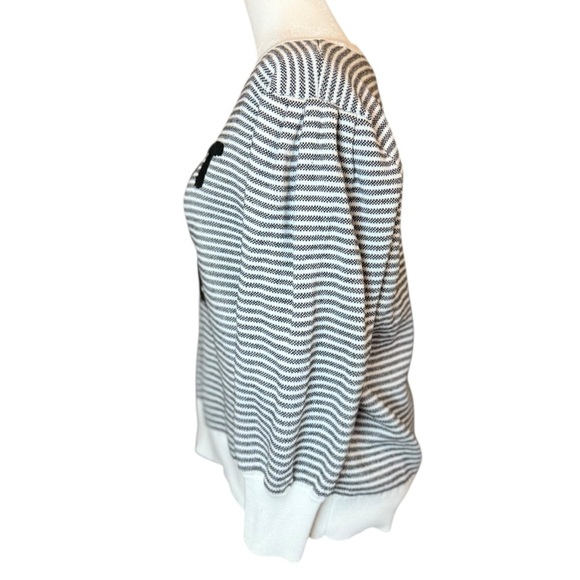 Karl Lagerfeld Black and White Striped Sweater - Picture 4 of 11